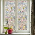 thumbnail image 3 of Zmeidao Floral Privacy Window Film, Static Cling Rainbow Stained Glass Decals for Home Door 17.7x78.7in, 3 of 5