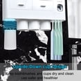 thumbnail image 6 of Wall Mounted Toothbrush Holder for Bathroom, Automatic Toothpaste Dispenser Kit with Magnetic Cups Kids & Family Set Toothbrush Holders, Storage Rack & Easy Install, Durable Space-Saving (Blue,4 Cups), 6 of 7