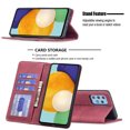 thumbnail image 4 of for Samsung Galaxy A53 5G Case, Flip Folio Wallet Cover Slim Premium PU Leather Case ID Credit Card Slots Stand Kickstand Holder Closure TPU Shockproof Phone Case for Samsung Galaxy A53 5G,Red, 4 of 9