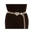 thumbnail image 1 of 3/4" Rhinestone Open Heart Metal Ball Chain Belt, 1 of 2