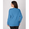 thumbnail image 2 of Hanes Just My Size EcoSmart Women's Fleece Sweatshirt, V-Notch (Plus ) Denim Blue 3X, 2 of 5