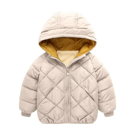 

Winter Savings Clearance! Stamzod Kids Clothes Girls Winter Clearance Cotton Padded Down Jacket With Velvet Lining Boys Jacket Hooded Jacket Coat 3-8Years Children Outerwear With Zipper