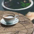 thumbnail image 3 of Ambesonne Grunge Fitted Round Tablecloth, Pencil Drawing Art Print, 40"- 44" Diameter, Dark Sand Brown Grey, 3 of 5