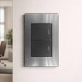 thumbnail image 2 of 5 PZS Placa Acero Inox Con 2 Apagadores Sencillos Wanergy, 2 of 7