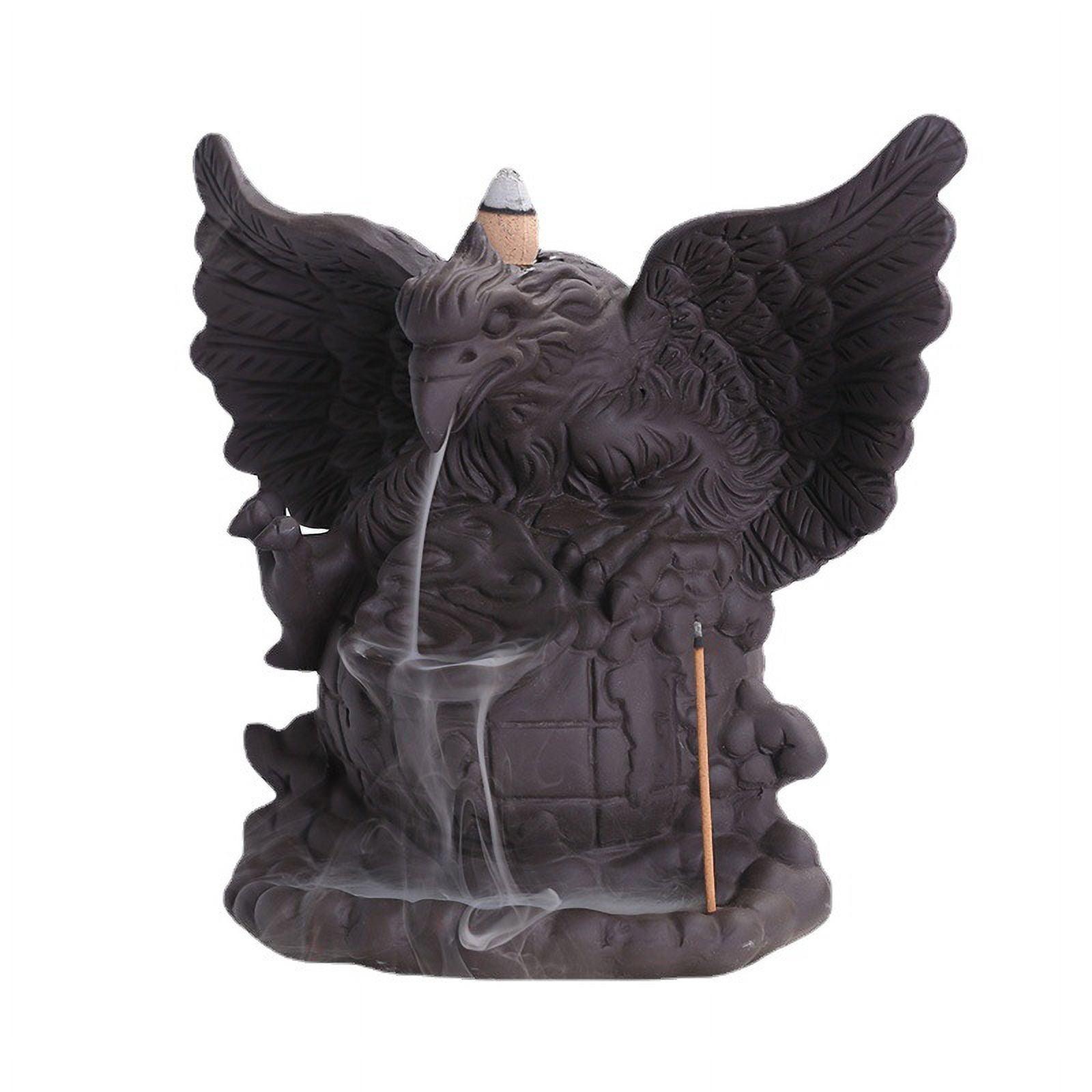 Purple Sand Creative Eagle Backflow Incense Burner Smoke Waterfall Incense Holder Office Teahouse Room Decoration Crafts