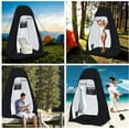thumbnail image 3 of Shower Tent Pop-Up Privacy Tent Camping Portable Toilet Tent Outdoor Camp Bathroom Changing Dressing Room Instant Privacy Shelters for Hiking Beach Picnic Fishing Potty, Extra-Tall, 3 of 14