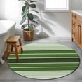 thumbnail image 4 of Area Rug 48in, Minimalist Forest Green Line Floor Carpet Living Room Rug, Modern Colorful Gradient Stripe Non-Slip Welcome Mat Indoor Rugs for Bedroom Dining Room, 4 of 9