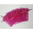 thumbnail image 1 of 30pcs Sheer Organza Favor Bags for Wedding Gift Bags Samples Display Drawstring Rose Pouches， Hot Pink， 10*12cm, 1 of 4