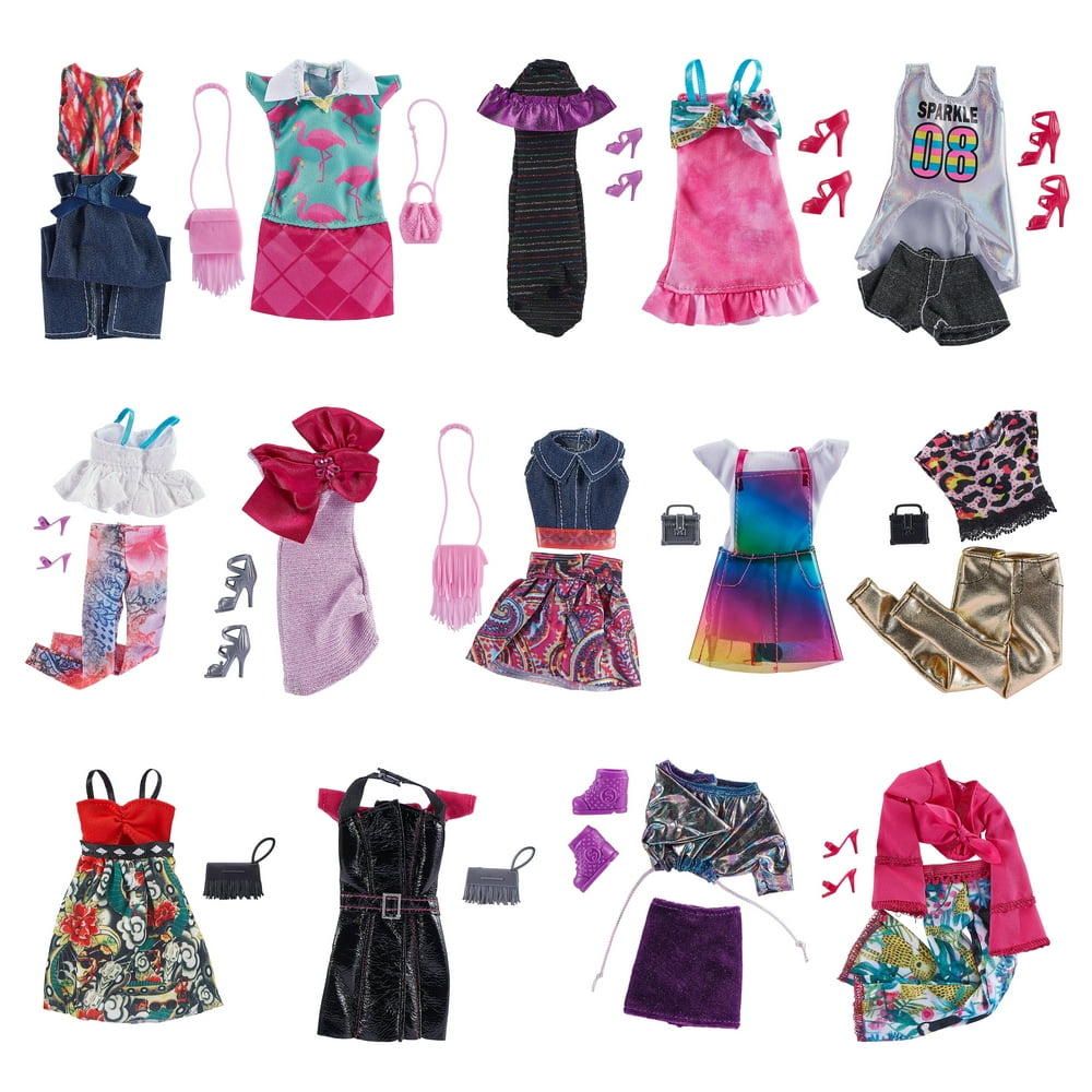 Sparkle Girlz Single Fashion Outfit ( Set of 14 Pack) by ZURU Walmart