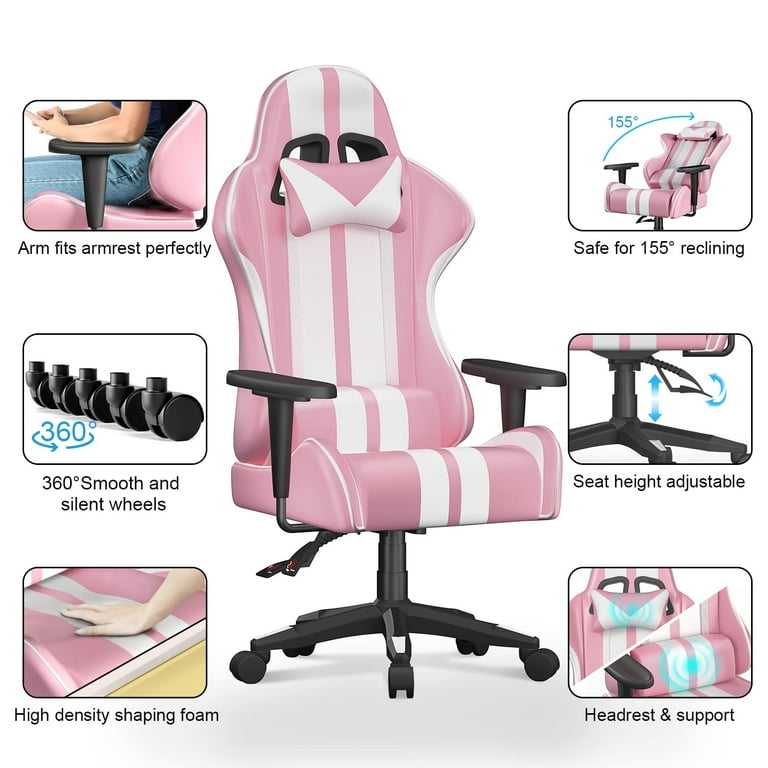 Bigzzia gaming on sale chair pink