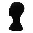 thumbnail image 3 of Cabeza maniquí masculino Zulema flocado espuma herramienta estable profesional negro, 3 of 8