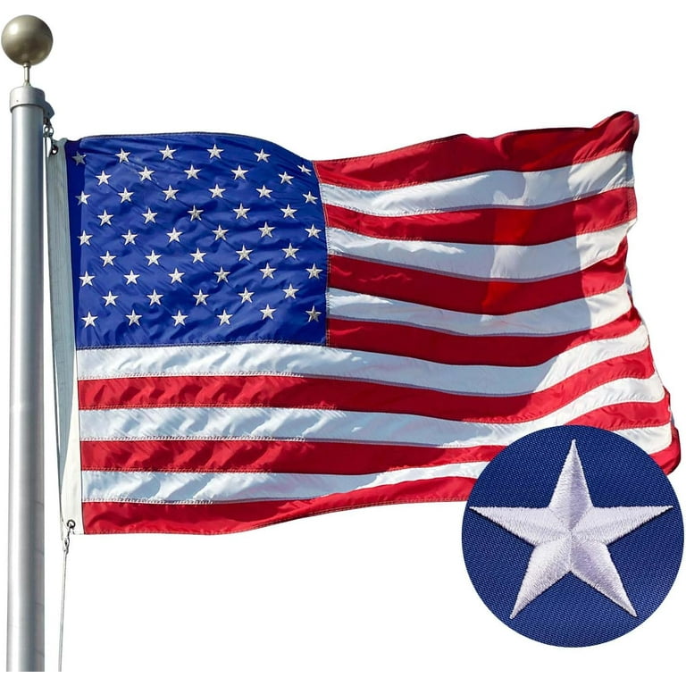 Bandiera Americana 90 X 150 Cm - In Poliestere 210D Resistente, Con Occhielli In Ottone - Per Esterni E Interni, Mostra Il Tuo Orgoglio - Foto 5