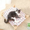 thumbnail image 6 of PUMYPOREITY Wooden Pet Hammock Bed, Dog Kennel Puppy Camp Bed, Wood Removable and Washable Cat Bed, Natural Wooden Pet Sleeping Bed, 6 of 7