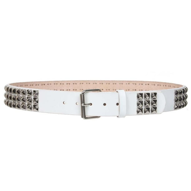 5458 Snap On Three Row Punk Rock Star Metal Silver Studded 100% Solid Snap On Three Row Punk Rock Star Metal Silver Studded Full  main image 3