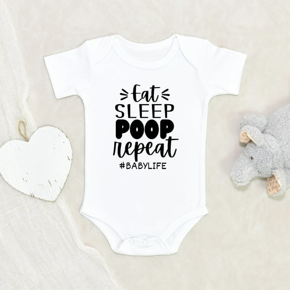Newbabywishes - Hungry Sleeps Poop Baby Clothes for Boys and Girls - Newborn Baby Clothes