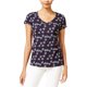thumbnail image 1 of Camiseta estampada con cuello en V maison Jules para mujer azul XS, 1 of 1