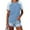 Light Blue, variant on ALLLIST Short Sleeve Tops for Women Trendy Striped Blue Crew Neck T-Shirts Women Blouses