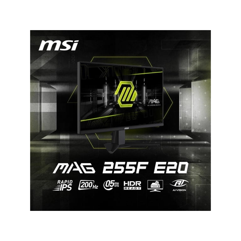 MSI, Gaming Monitor, MAG 255F E20, 25 inch Full HD 200Hz 0.5ms
