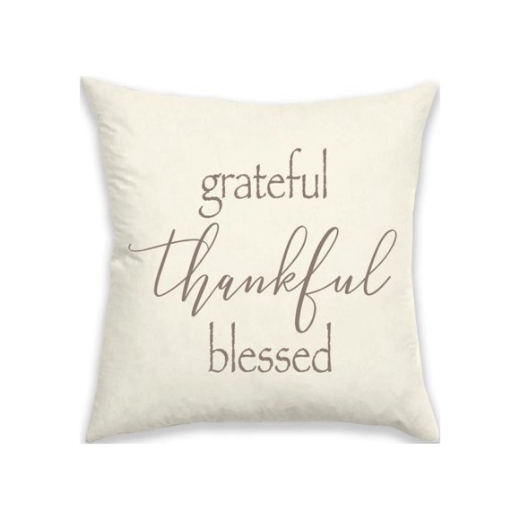 Morgan Home Typography 18×18 Decorative Pillow, White
