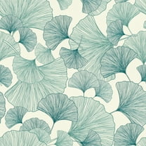 Rasch Waft Teal Ginkgo Wallpaper
