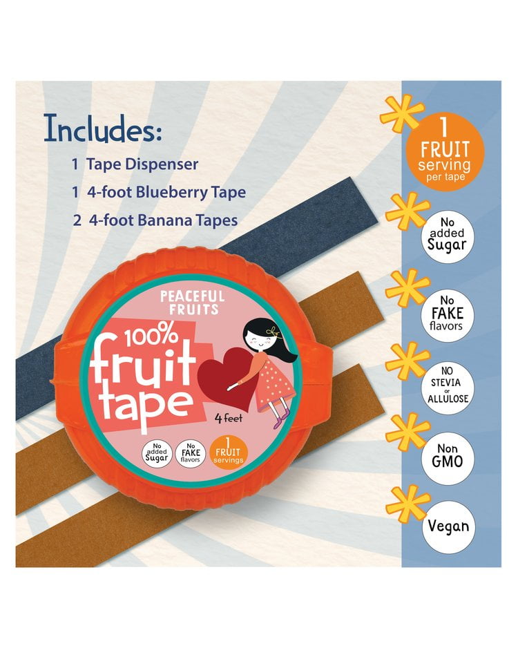 Peaceful Fruits Fruit Tape Box Blueberry Banana (12 Pack) 3 oz