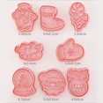 thumbnail image 5 of Galletas de fondant tridimensionales con temática navideña, herramienta para hornear bricolaje con juego de sellos, pan de jengibre, niño/niña, muñeco de nieve, Santa Claus, árbol de Navidad Afortunado Sencillez, 5 of 5