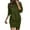 Green, variant on Women's Casual Long Sleeve Neck Sweatshirt Dress with Wrap Hem Loose Fit Pullover for Fall and Winter Seasons Brown M