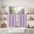thumbnail image 3 of MKHILL Vela Lavender Blackout Tier Curtains 30 Inch Length 2 Panels, Thermal Insulated Room Darkening Rod Pocket Small Cafe Curtains for Kitchen Bathroom Camper RV, Each 30"W x 30"L, 3 of 10