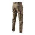 thumbnail image 3 of Pantalones Cargo 100% de algodón para hombre, pantalones informales de alta calidad para hombre, novedad de primavera, ropa de calle con múltiples bolsillos con cremallera, pantalones para hombre, 3 of 5