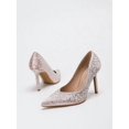 thumbnail image 4 of On feet & in love Women's Rhinestone Pointed Toe Stiletto Pumps - Sparkly Crystal Studded Dress Heels for Evening Party, 4 of 7