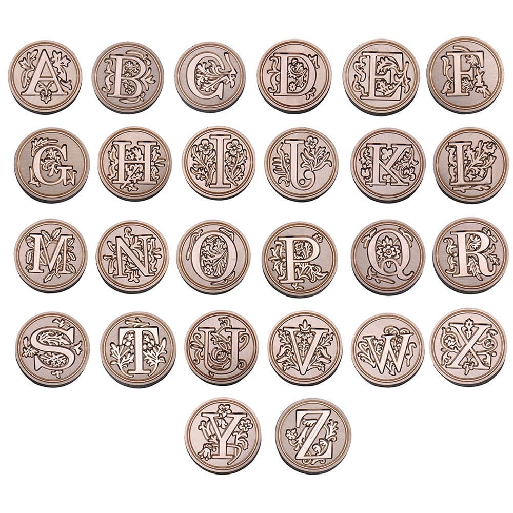 Copper Head Retro Classic Sealing Wax Classic Initial Wax Seal Stamp Alphabet 