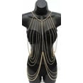 thumbnail image 5 of GKNET Women Bra Waist Belly Crossover Body Chain Harness Tassel Necklace Body Jewelry-Silver, 5 of 5