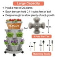 thumbnail image 5 of Every Moment Counts Stackable Planter 4-Tier, Vertical Gardening System for Succulents, Herbs & Veggies – Build Your Own Green Oasis Indoors or Outdoors, Easy Assembly Durable Design, Agreeable Gray, 5 of 8