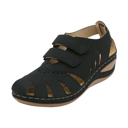 

YanHoo Women s Orthopedic Sandals Hollow Out Elastic Strap Sandal Summer Casual Comfortable Shoes with Arch Support