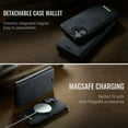 thumbnail image 3 of ELEHOLD Magnetic Detachable Wallet Case for iPhone 16, Shockproof Faux Leather Stand RFID Card Slots Detachable Mag-Safe Magnetic Case Cover,Removable Back Shell,Black, 3 of 12