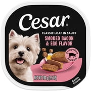 Cesar Classic Loaf in Sauce Wet Dog Food, Bacon & Egg Flavor, 3.5 oz. Easy Peel Tray
