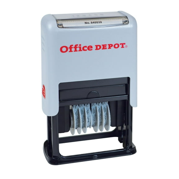 Office Depot Self-Inking Numberer, Black, 034210