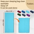 thumbnail image 2 of Unique Bargains Sleeping Bag Liner Single Sleeping Bag for Camping Travel Hotels Hostels Sky Blue 70.87"x31.50", 2 of 7