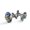 Color 2, variant on Men's Classic Stainless Steel, Dinosaur Camouflage Pattern Cufflinks Business Wedding Shirts, Black