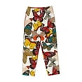 thumbnail image 4 of Xecao Retro Floral Butterfly Women's Straight Lounge Pajama Pants: The Epitome of Relaxed Sleepwear, 4 of 9