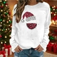 thumbnail image 2 of Makaor Sweatshirts for Women Christmas Crew Neck Tops Fleece Long Sleeve Pullover Graphic Casual Fall Clothes White, 2 of 4