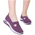 thumbnail image 3 of NOKIO Women’s Orthopedic Slip-On Sneakers Breathable Woven Walking Shoes Soft Foam Arch Support Hands-Free Design Lightweight Casual Footwear, 3 of 6