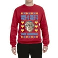 thumbnail image 2 of Wild Bobby, Have a Pretty Pretty Pretty Good Hanukkah Curb Larry, Hanukkah, Unisex Crewneck Graphic Sweatshirt, Red, 5X-Large, 2 of 4