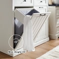 thumbnail image 5 of SinCiDo Kitchen Double Tilt Out Trash Can Cabinet, 20 Gallon Farmhouse Wooden Trash Garbage Can with Drawer, 5 of 7