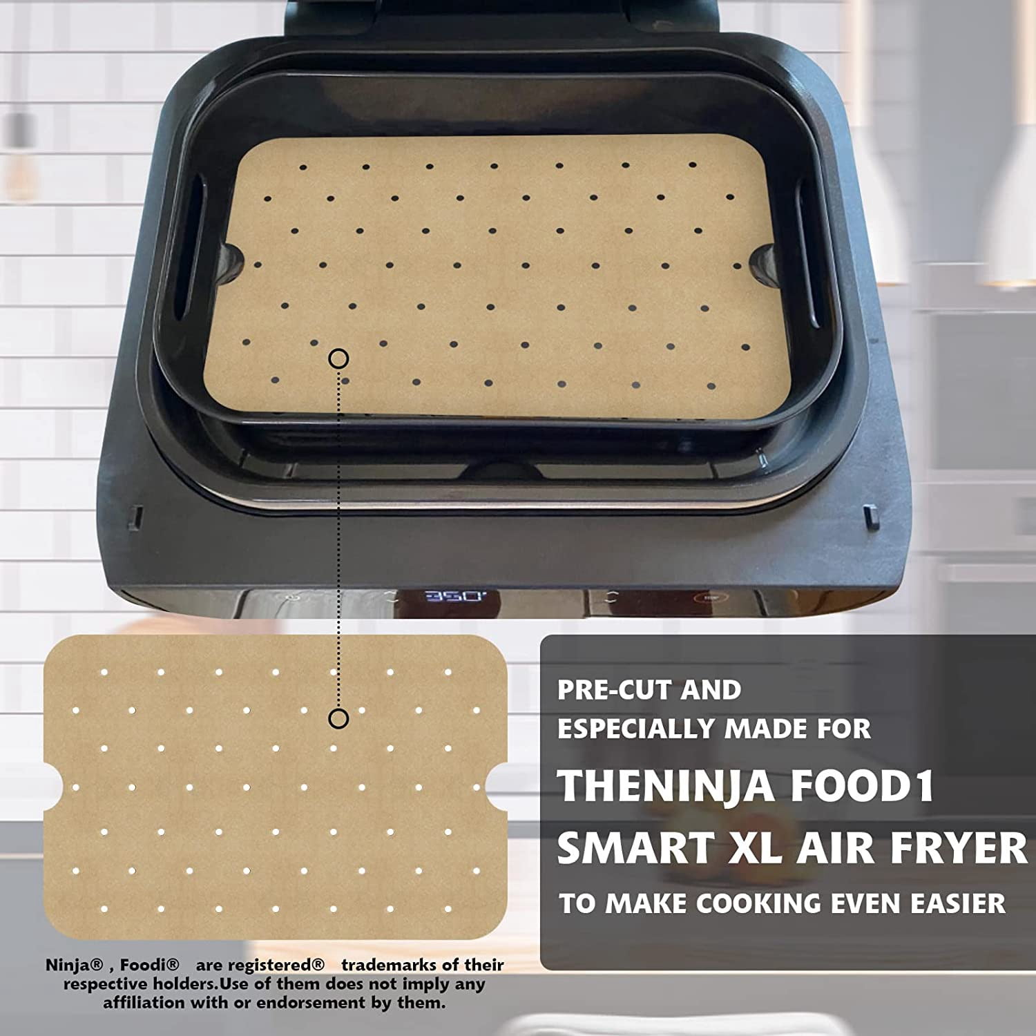 200 Pcs Air Fryer Parchment Paper Liners for Ninja Foodi XL Smart FG551 6 In 1 Indoor Grill for Ninja Foodi Accessories Walmart