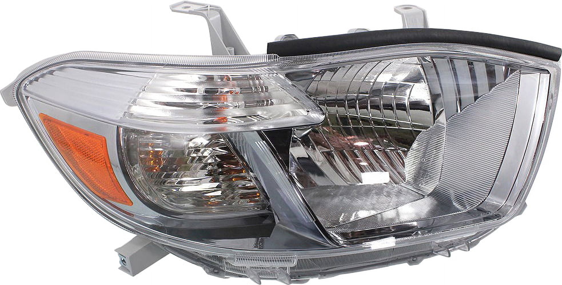 Headlight Compatible With 2011-2013 Toyota Highlander Right Passenger Halogen With bulb(s)
