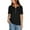 Black, variant on Women’s Summer Casual V-Neck Tops & Blouses - Short Sleeve Solid T-Shirts, Relaxed Fit Style Tees
