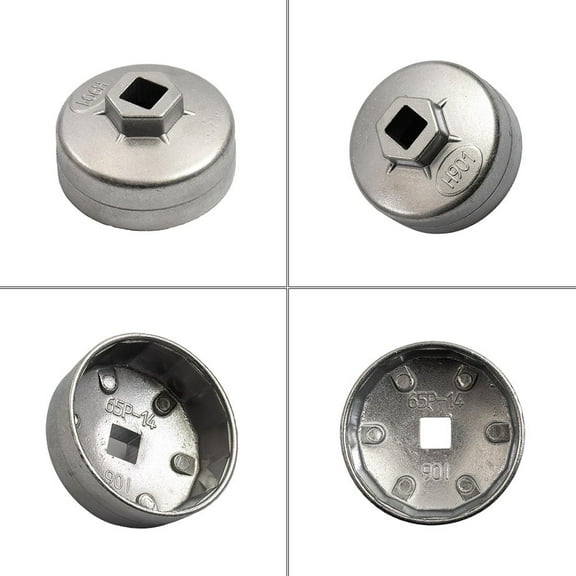 1x Oil Filter Housing Tool Remover Cap Wrench 14 Flutes 64.5mm-14P for Lexus for Corolla for Prius Oil Grid Wrench