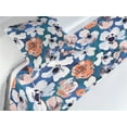 thumbnail image 3 of Floral Bed Runner Set, Modern Flourishes Style Nature Inspired Flower Petals Watercolor Pattern Print, Decorative Bedding Scarf & a Pillow Sham for Hotels Homes, Twin, Dark Teal Orange, by Ambesonne, 3 of 3