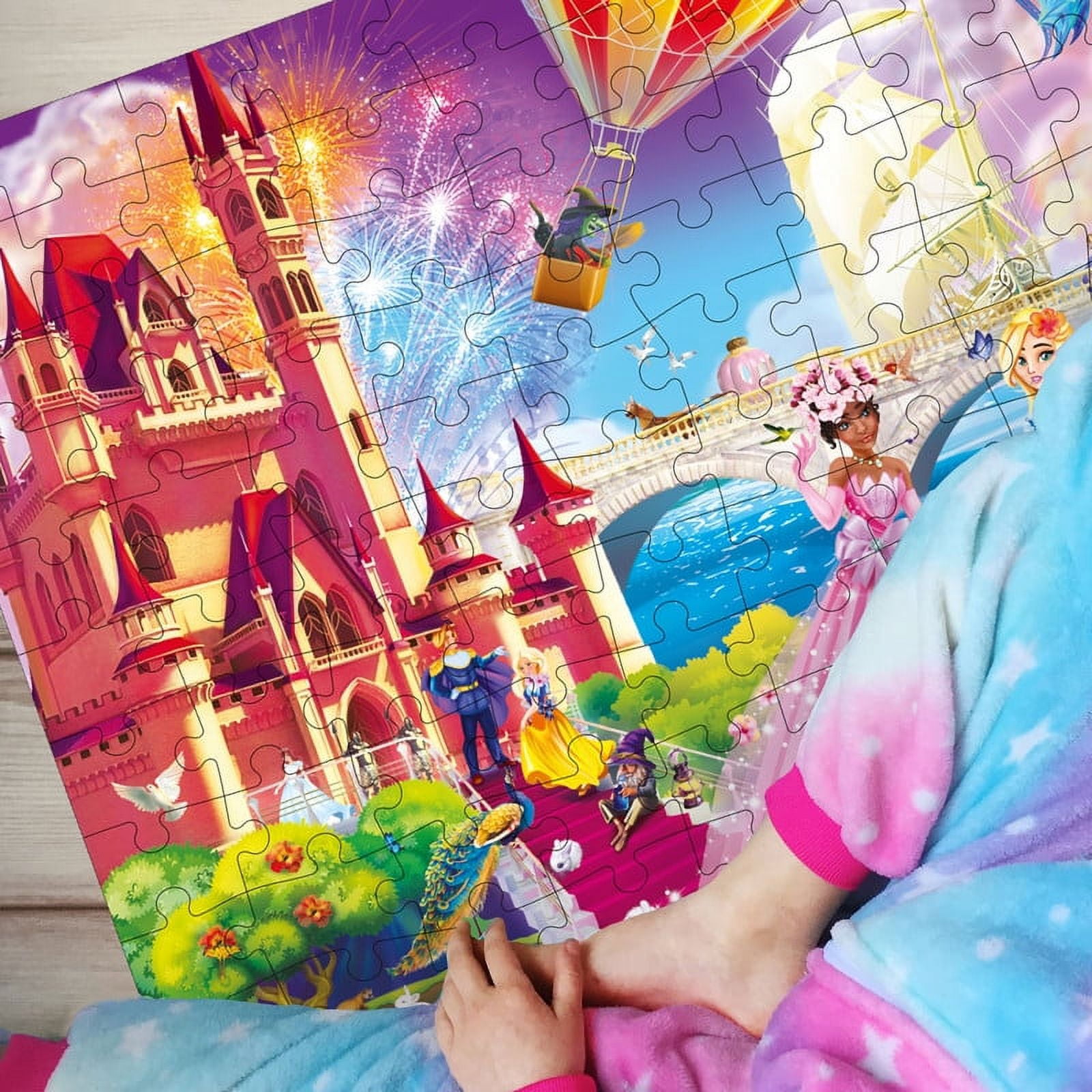 Quokka Jumbo Floor Puzzles Set - 100 Pieces - Unicorns and Animals - Ages 3-10